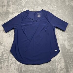 Torrid Active Women Navy Blue Crisscross V Neck Athletic Top Shirt Size 0 Large